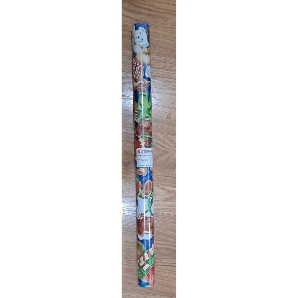 Innisbrook Wrapping Paper Hop To It 18 Foot x 24 Inches Bunches Of Bears Rev.NEW